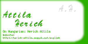 attila herich business card